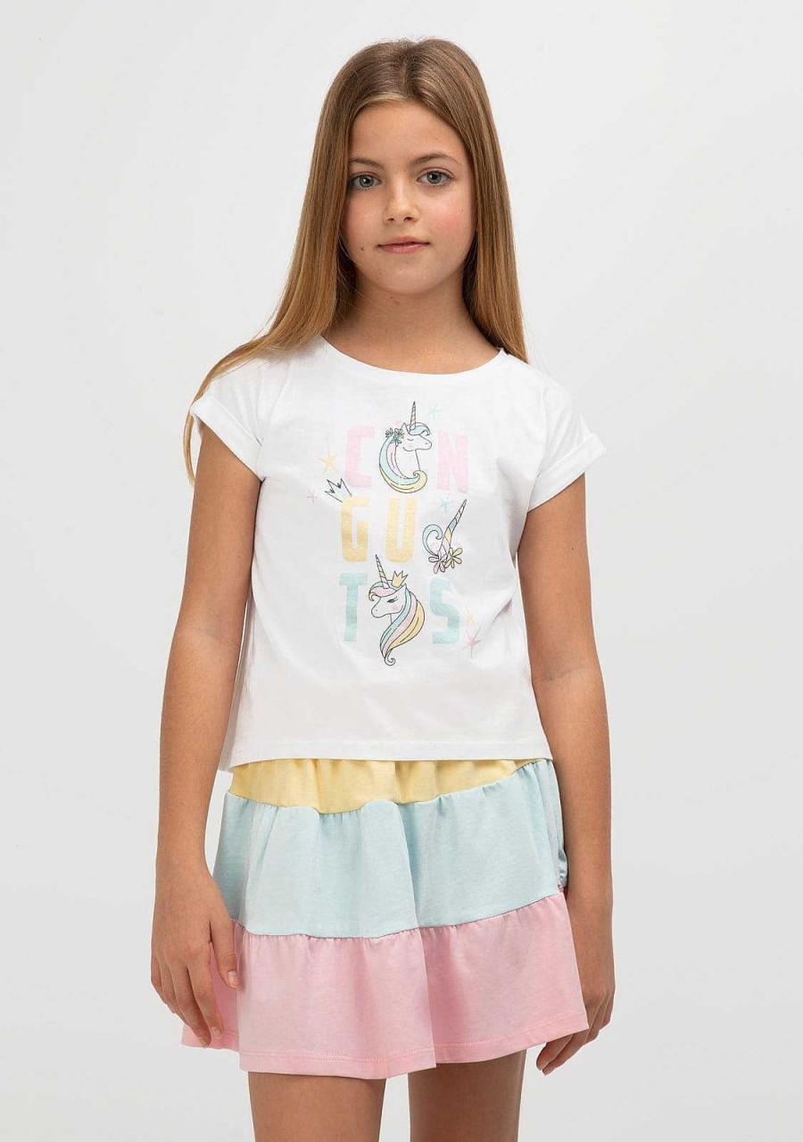 Hot Camiseta Conguitos Unicornio Roupas De Menina