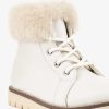 Clearance Botins De Menina Bege Claro Botas