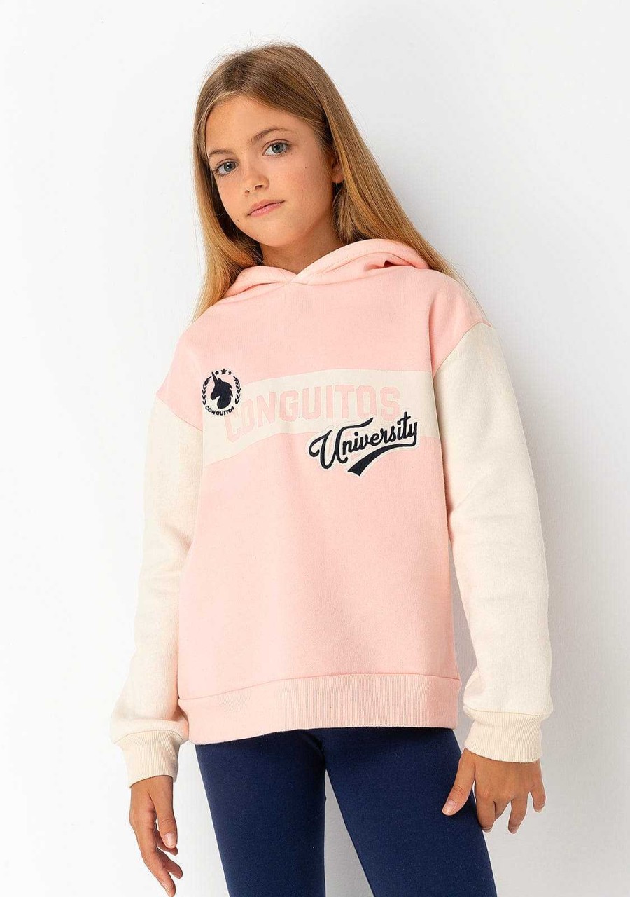 Hot Moletom Universitario Rosa Feminino Moletons