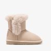 New Botas Australianas De Pele Bege P&B Botas