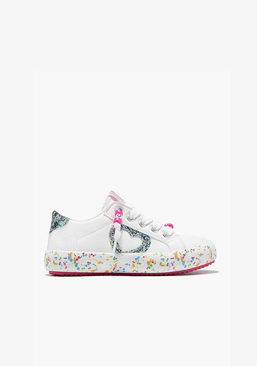 Online Tenis Confetti Glitter Branco Sapatos De Menina