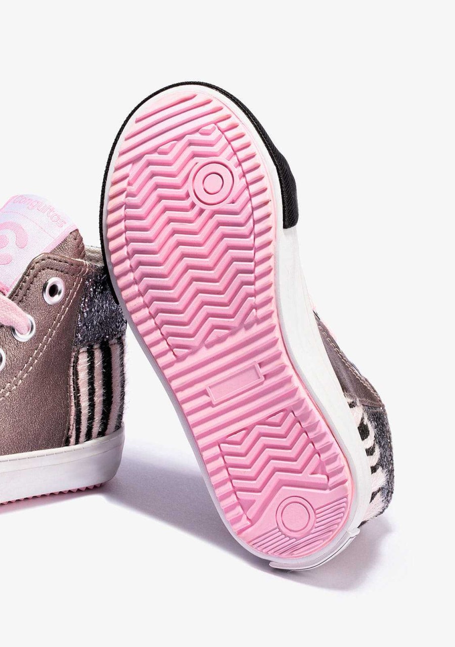 New Tenis De Cano Alto Com Retalhos Multicoloridos Para Menina Tenis Casuais