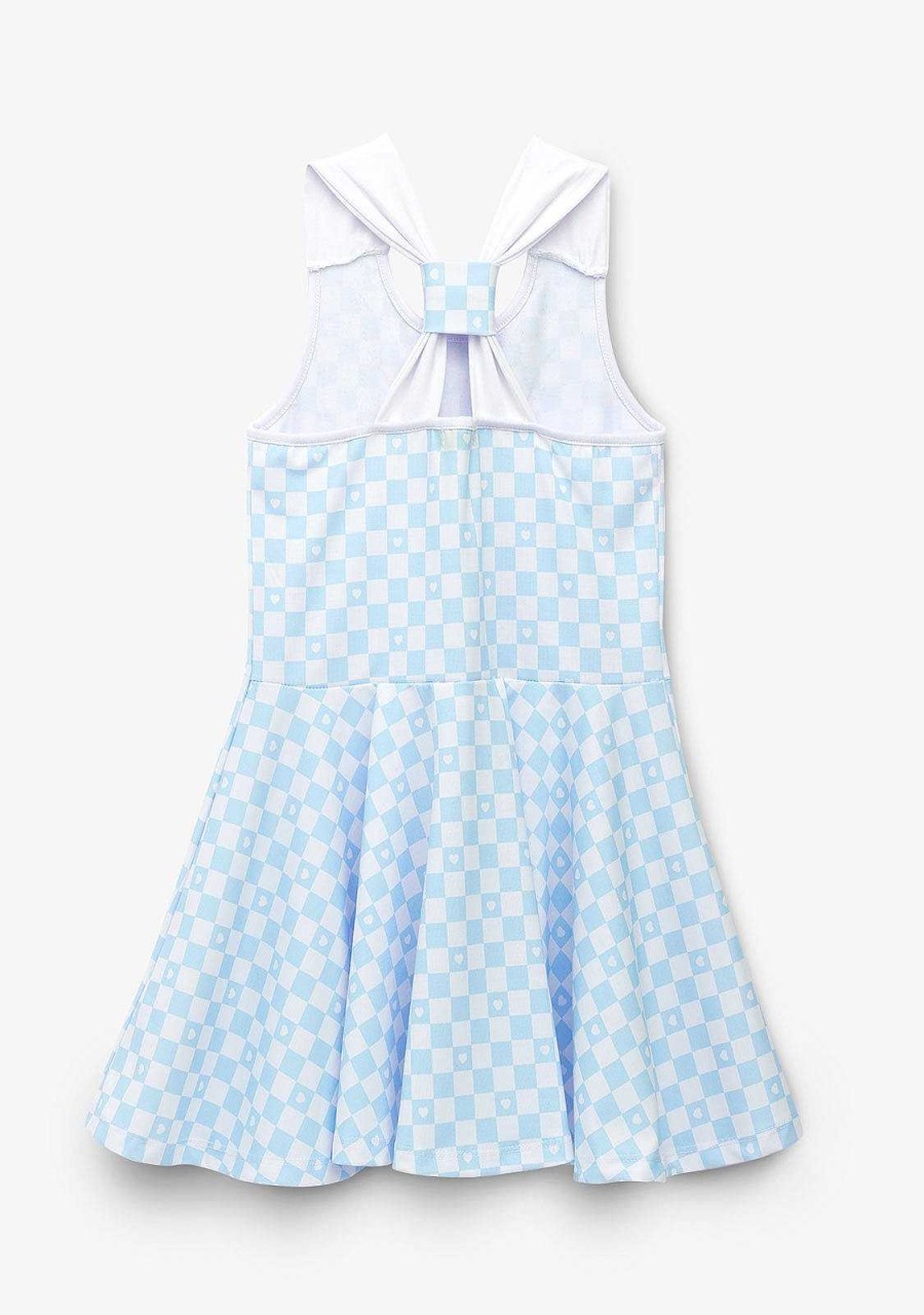 Online Vestido Skater Checkerboard Azul Claro Para Menina Roupas De Menina