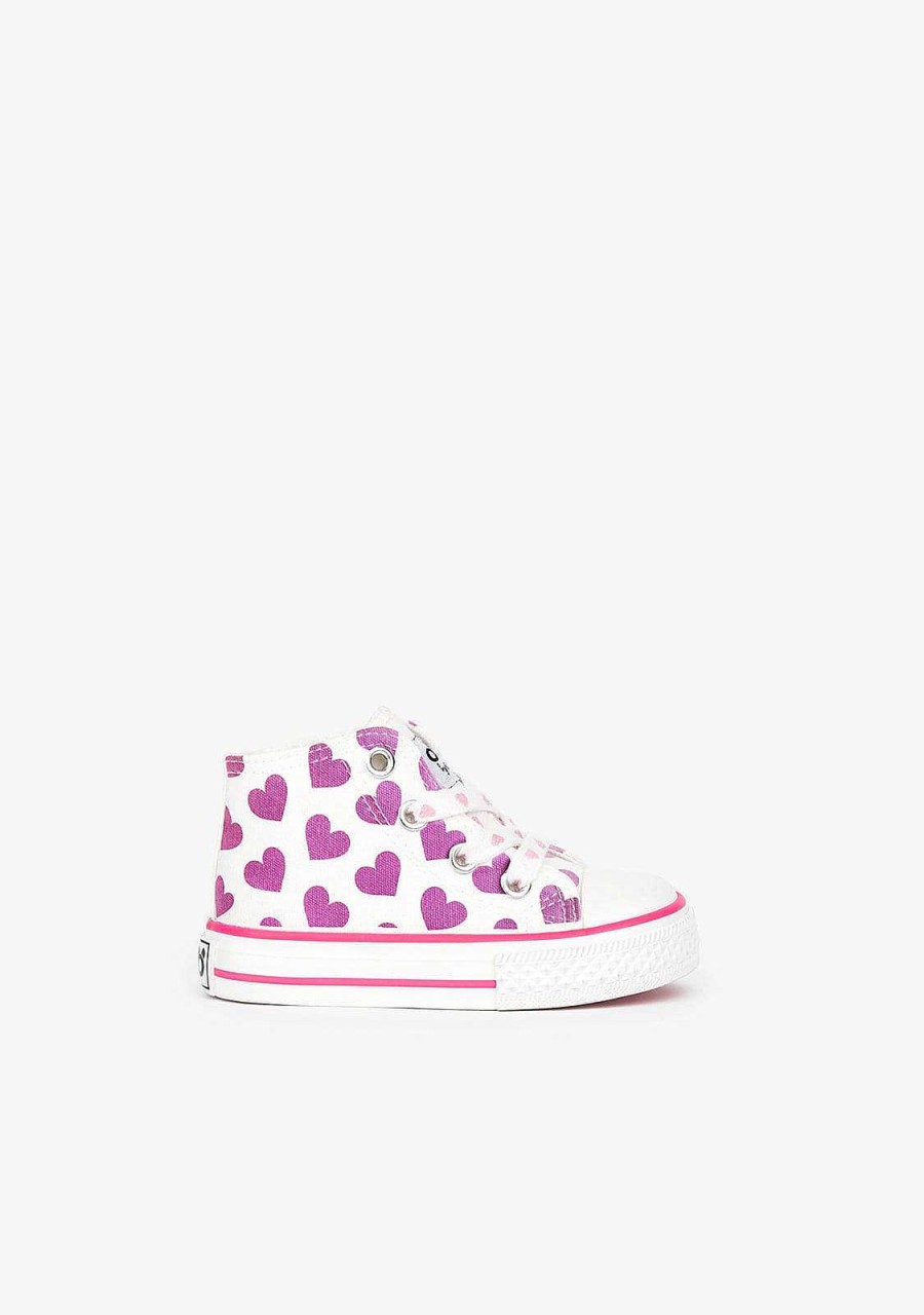 Clearance Tenis Hi-Top Branco Luz Solar Para Bebe Tenis Casuais