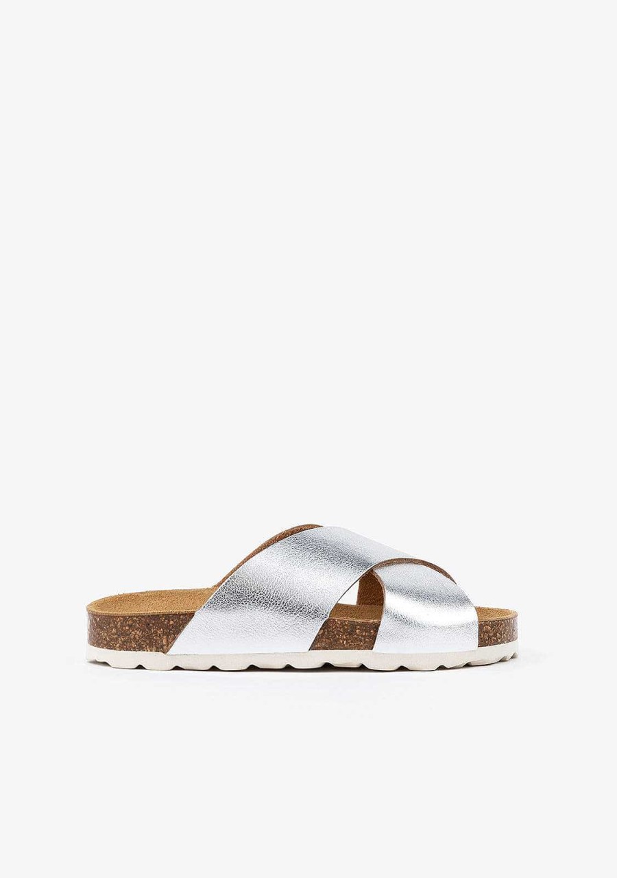 Clearance Sandalias Basicas Bio Prateadas De Menina Sandalias