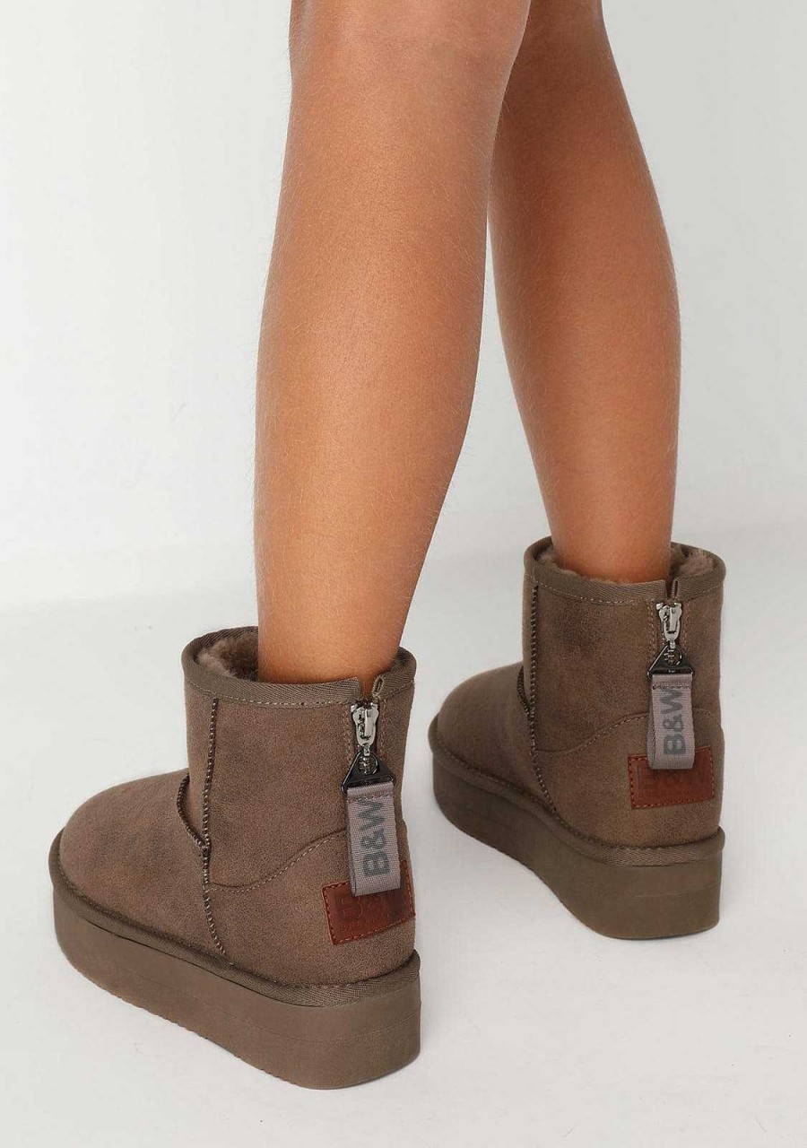 Wholesale Botas Australianas Com Ziper Taupe P&B Botas