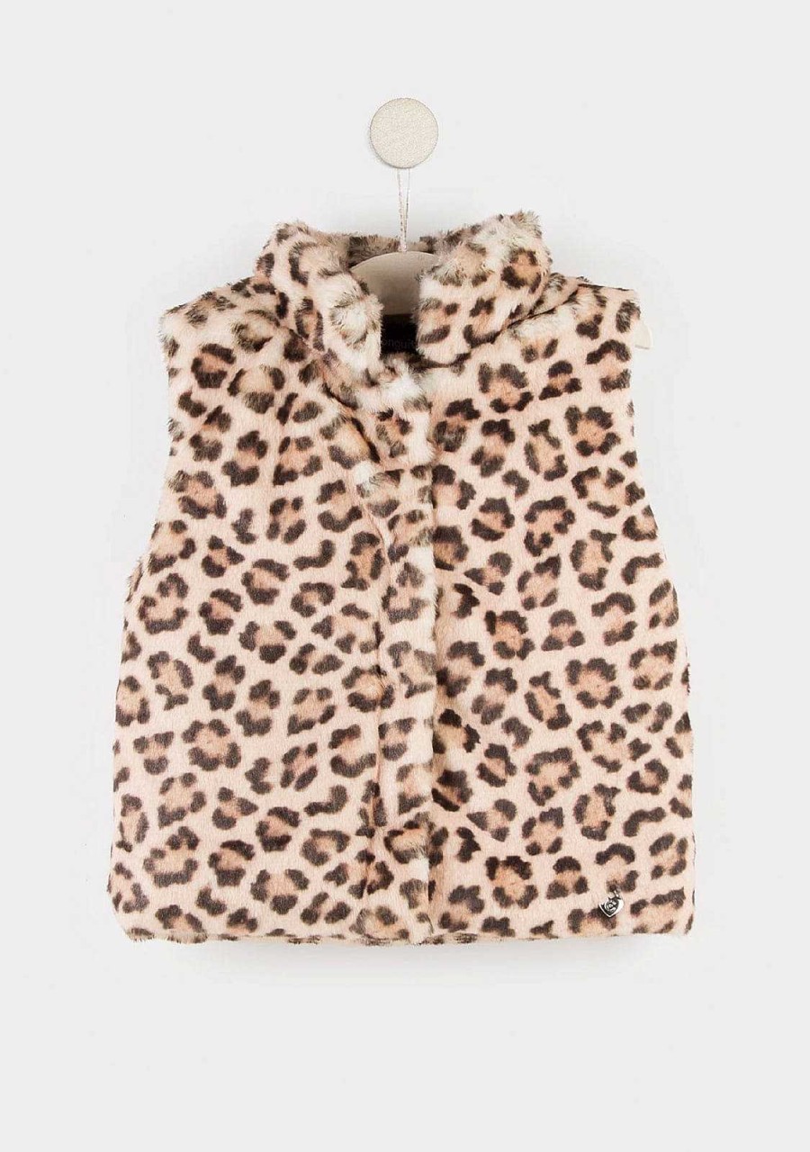 New Colete De Pele De Leopardo Para Menina Roupas De Menina