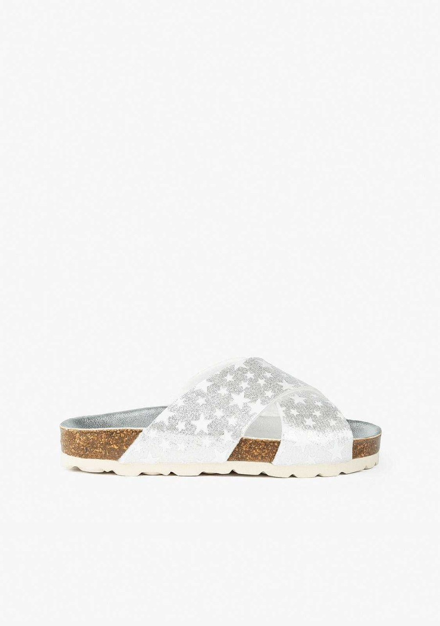 Hot Sandalias Stars Silver Bio De Menina Sandalias