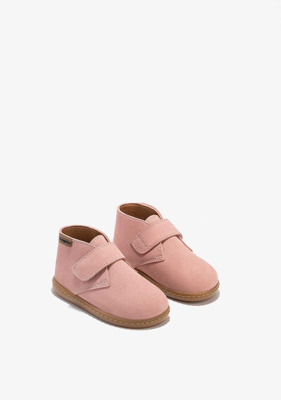 Clearance Botins Unis Rosa Safari Sapatos De Menina