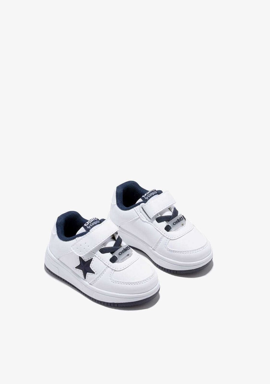 Hot Tenis Infantil Branco Marinho Com Luzes Star Tenis Com Luzes