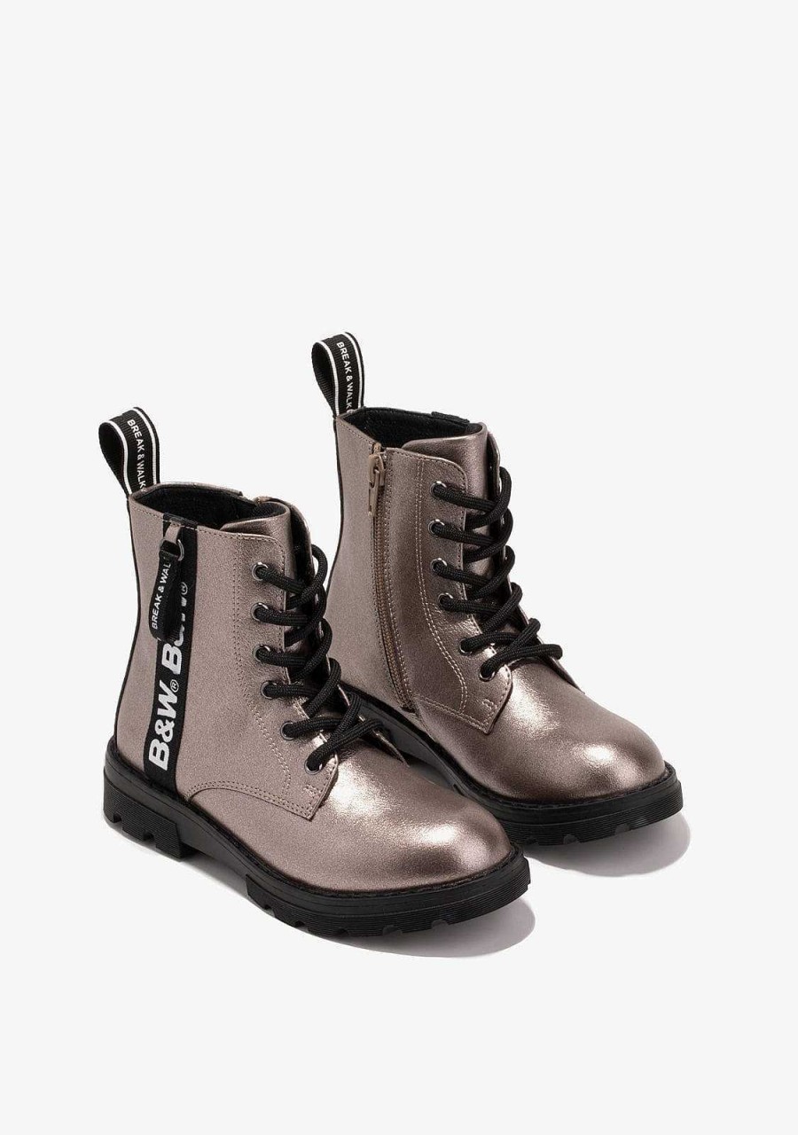 New Botas Femininas Com Logotipo Militar Em Preto E Branco Botas