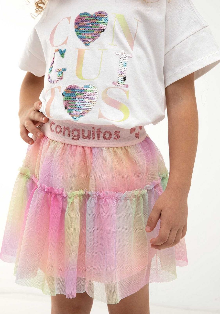 Clearance Saia De Tule Multicolor Roupas De Menina