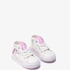 New Tenis De Cano Alto Solar Unicornio Branco Para Bebe Em Lona Tenis Casuais