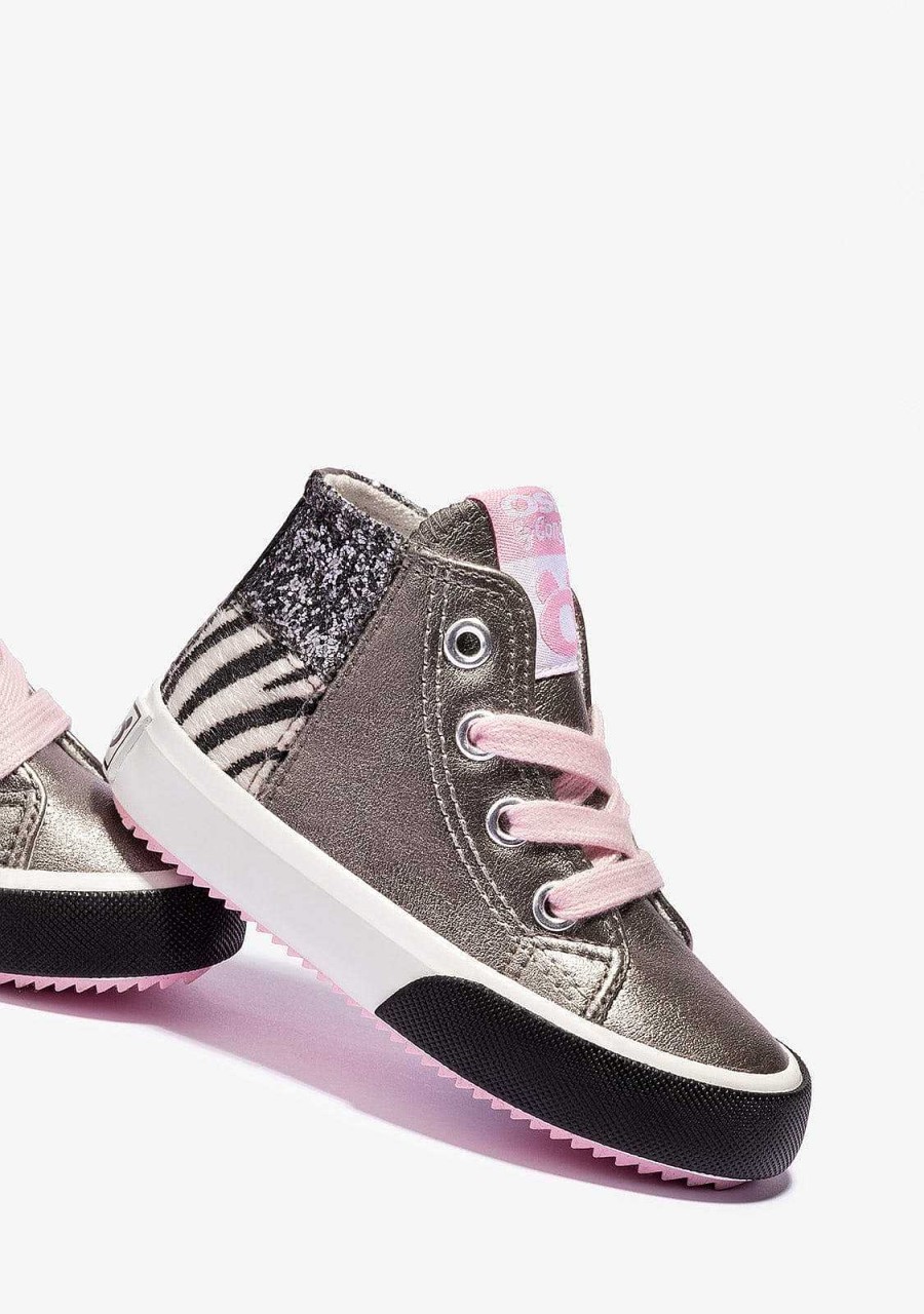 Hot Tenis Hi-Top Patchwork Multicor Para Bebe Tenis Casuais