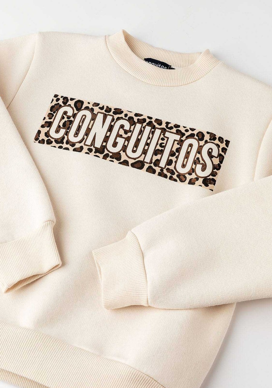 Hot Sweatshirt Bege Conguitos Menina Moletons