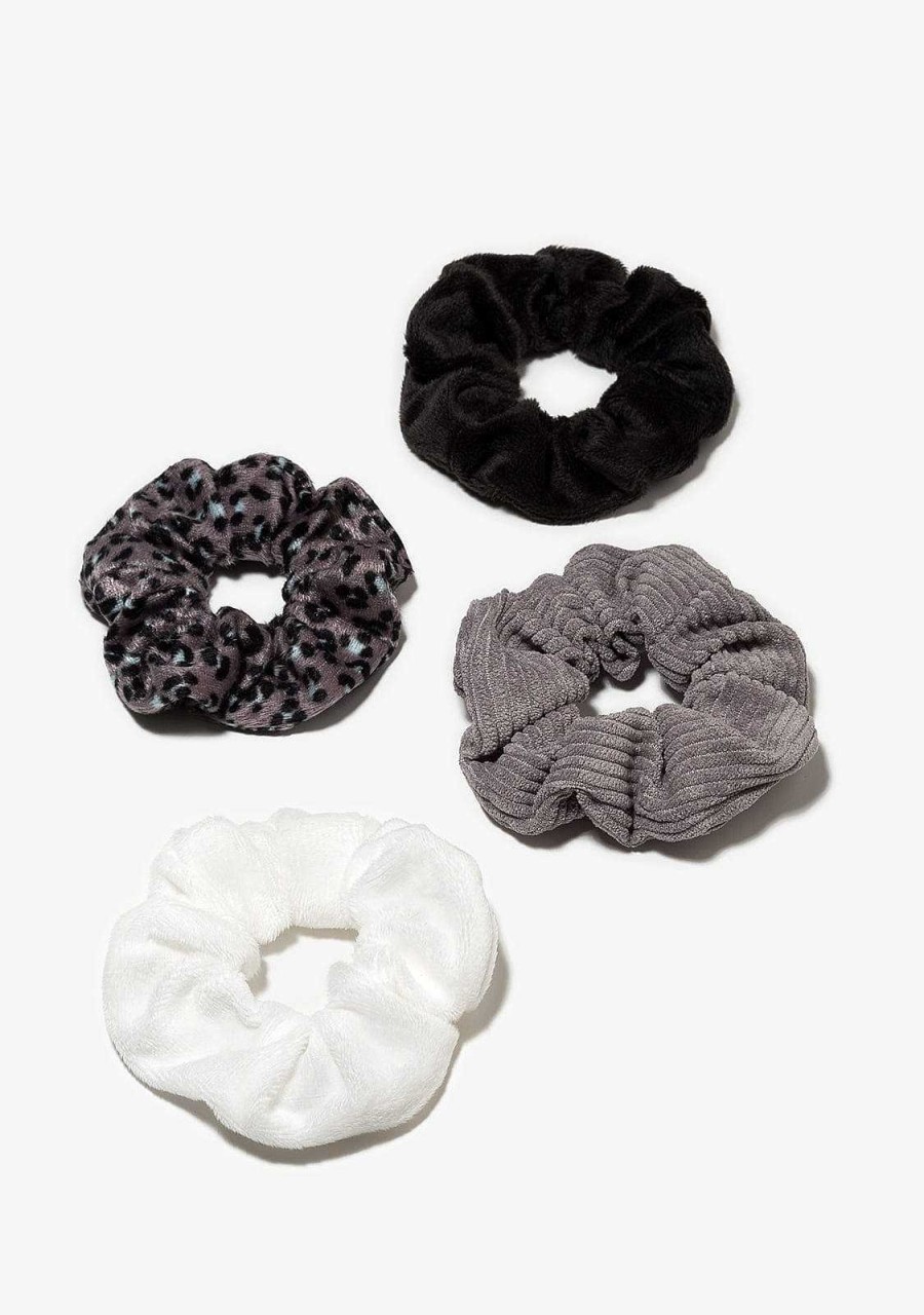 Wholesale Scrunchies De Conjunto De Pele Preta Todos Os Acessorios