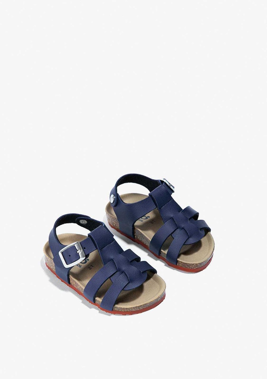 Clearance Sandalias Bio Fivela Azul Marinho Para Bebe Sapatos De Bebe