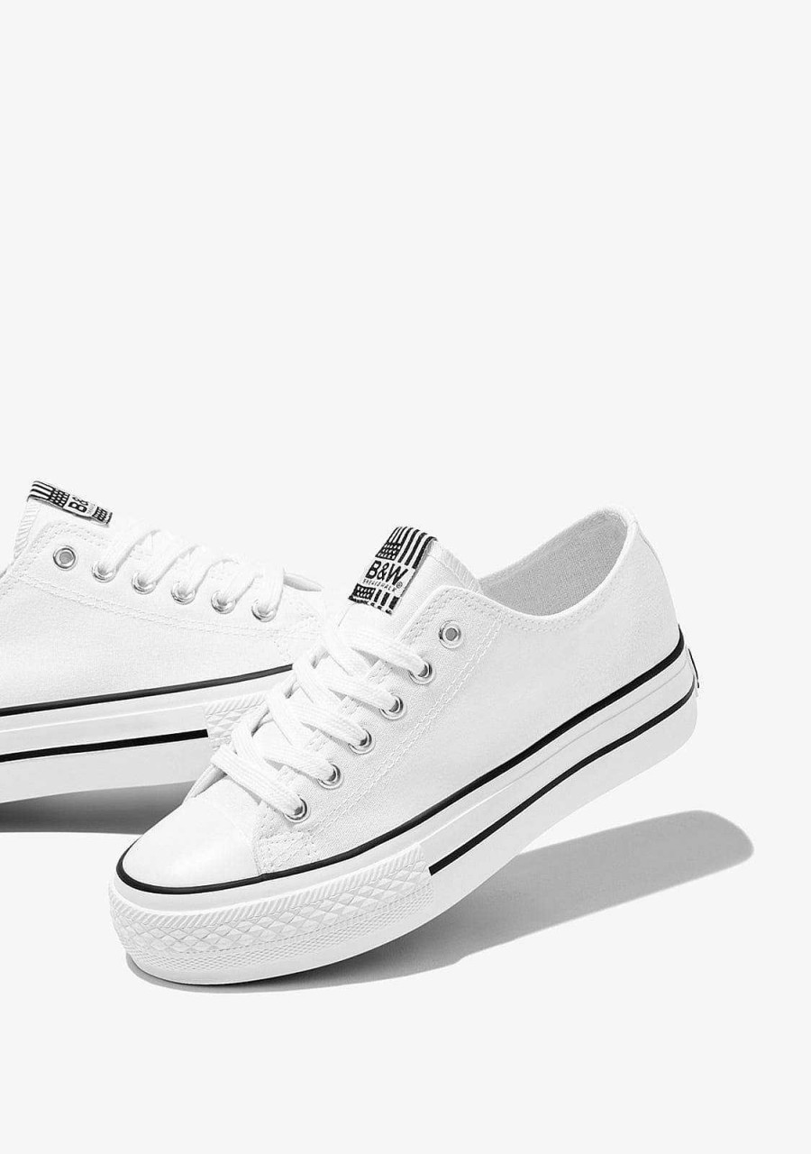 Wholesale Tenis De Lona Com Plataforma Branca Preto E Branco Tenis Casuais