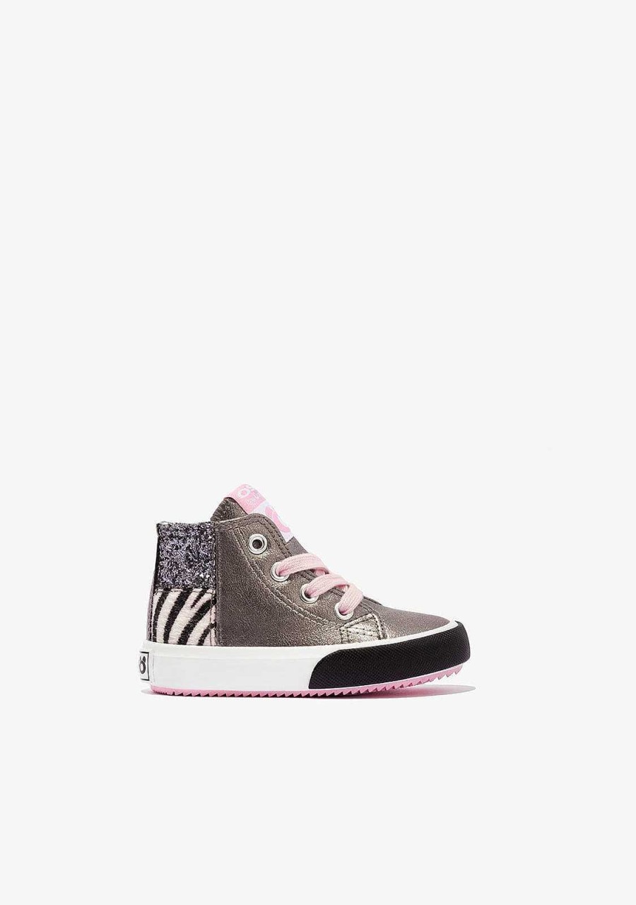 Hot Tenis Hi-Top Patchwork Multicor Para Bebe Tenis Casuais