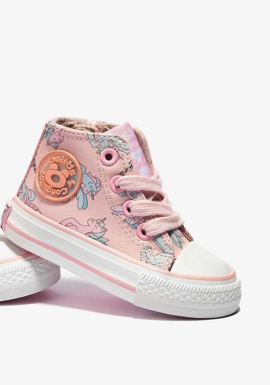 Wholesale Tenis Hi-Top Unicornio Rosa Para Bebe Napa Tenis