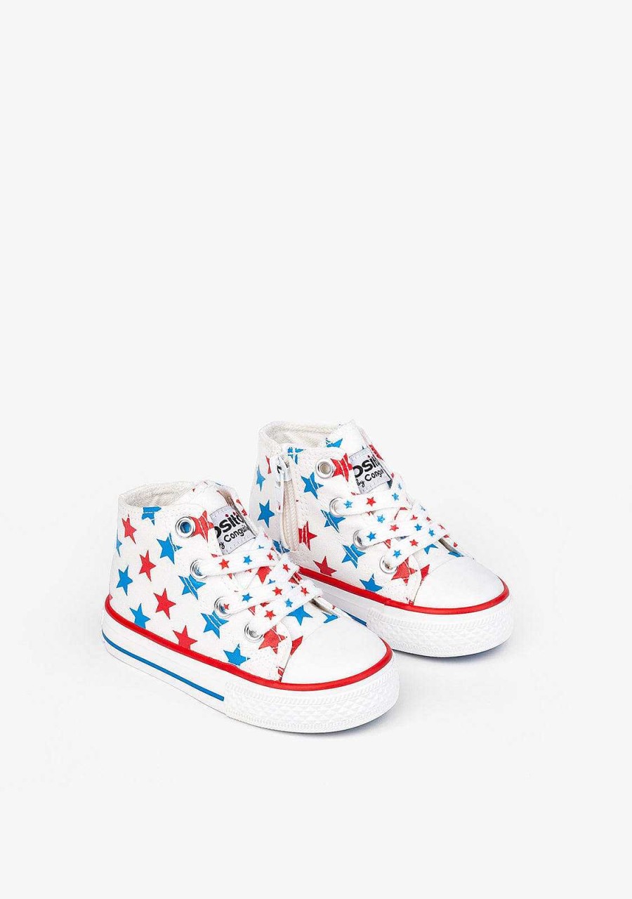 Clearance Tenis De Cano Alto De Lona Baby'S Stars Tenis Casuais