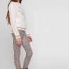 Clearance Leggings De Neoprene Houndstooth Para Menina Calcas E Leggings