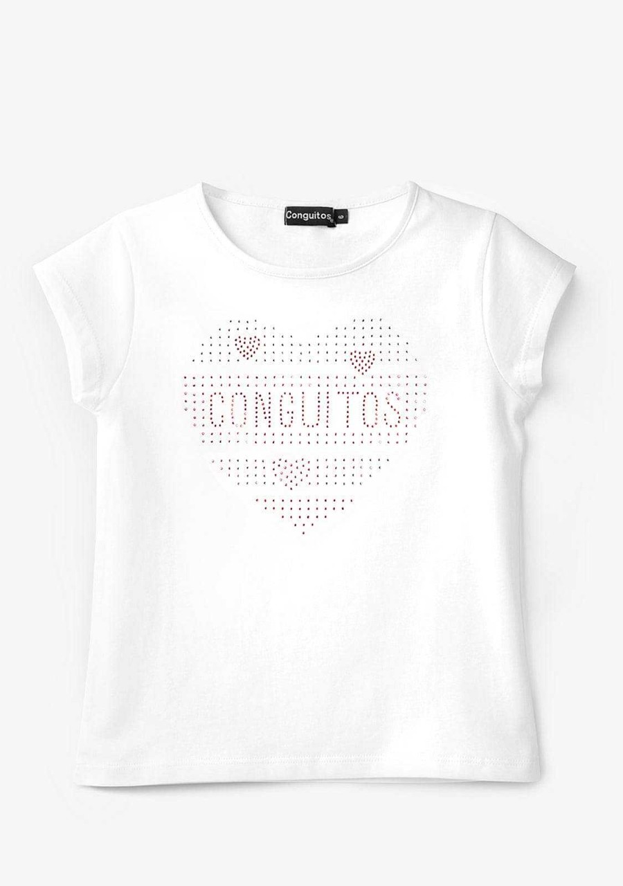 Online Camiseta Coracao Branco Roupas De Menina