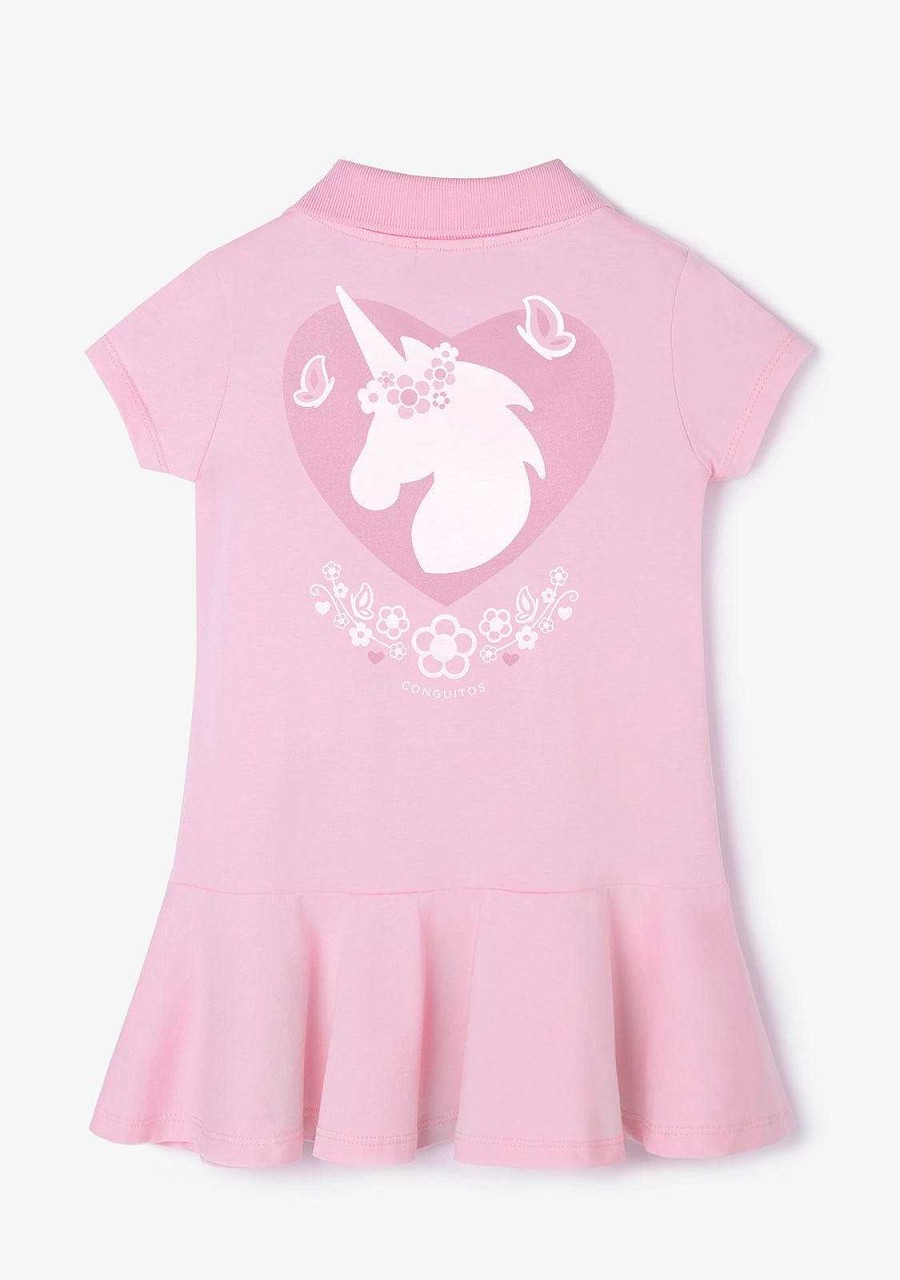 Clearance Vestido Polo Menina Conguitos Rosa Roupas De Menina