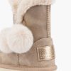 Wholesale Botas Australianas De Pele Pompom Bege P&B Botas