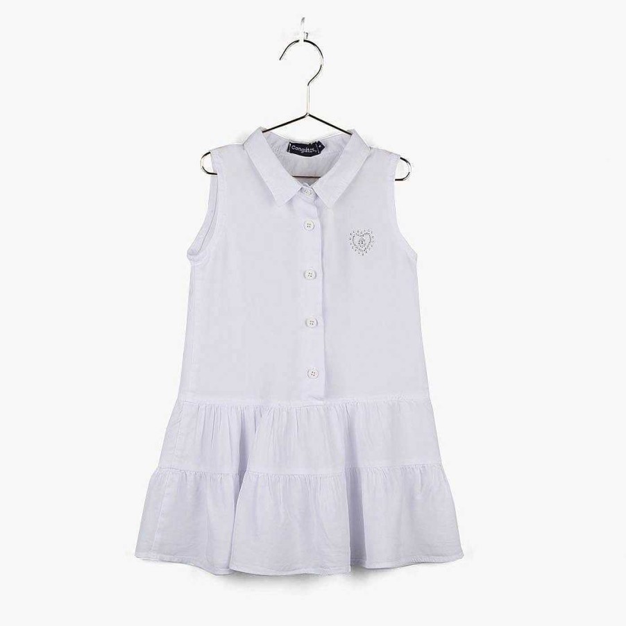 Wholesale Camisa Branca De Menina Vestidos