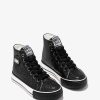 Hot Tenis Feminino Cano Alto Com Logotipo Preto Brilhante Preto E Branco Tenis Casuais