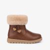 Clearance Botins De Menina Castanhos Napa Botas