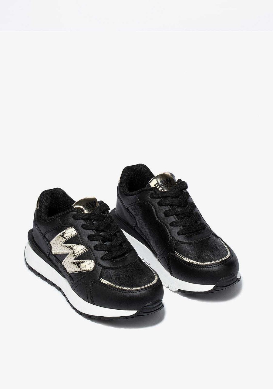 Hot Tenis De Metal Preto Preto E Branco Tenis Casuais