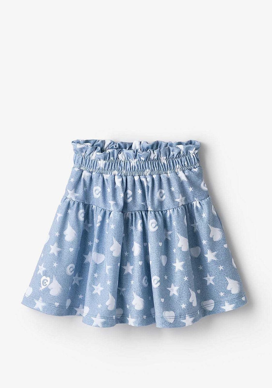 Clearance Saia Azul Unicornios Estrelas Roupas De Menina