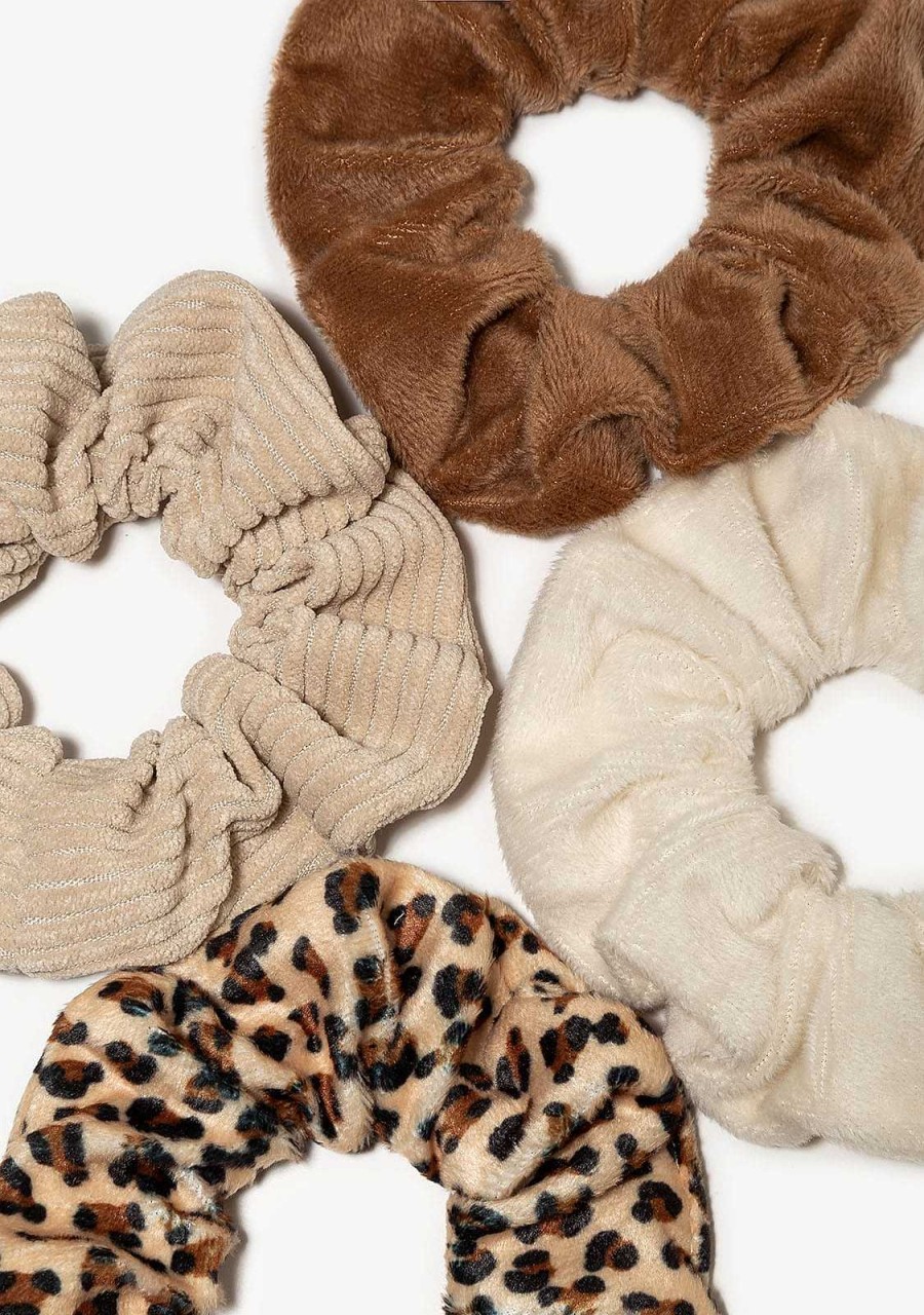 Hot Scrunchies De Conjunto De Pele Cinza Todos Os Acessorios