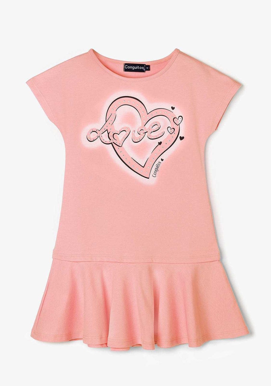 Clearance Vestido Coracao Laranja De Menina Roupas De Menina