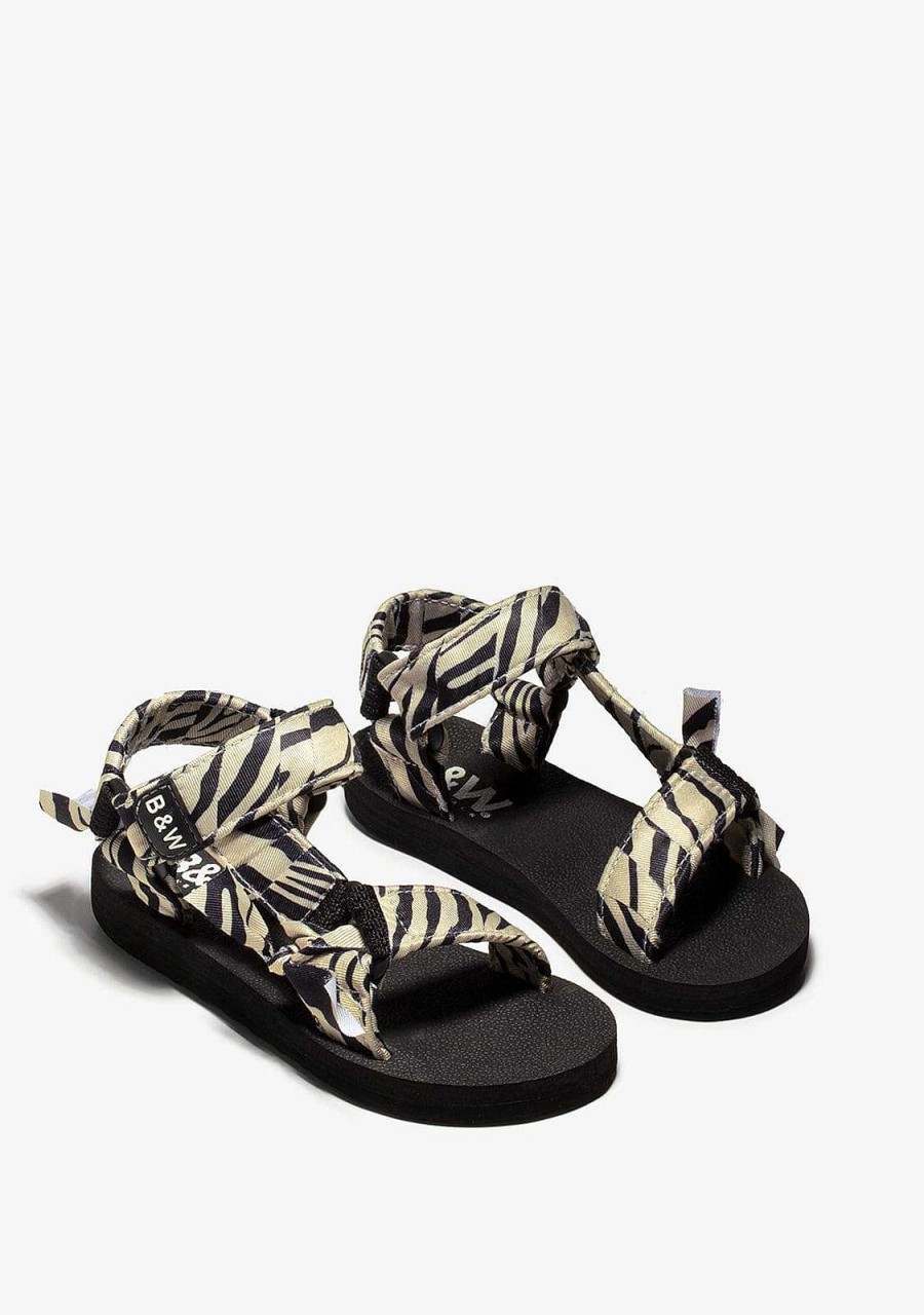 Wholesale Sandalias Zebra De Menina P&B Sandalias