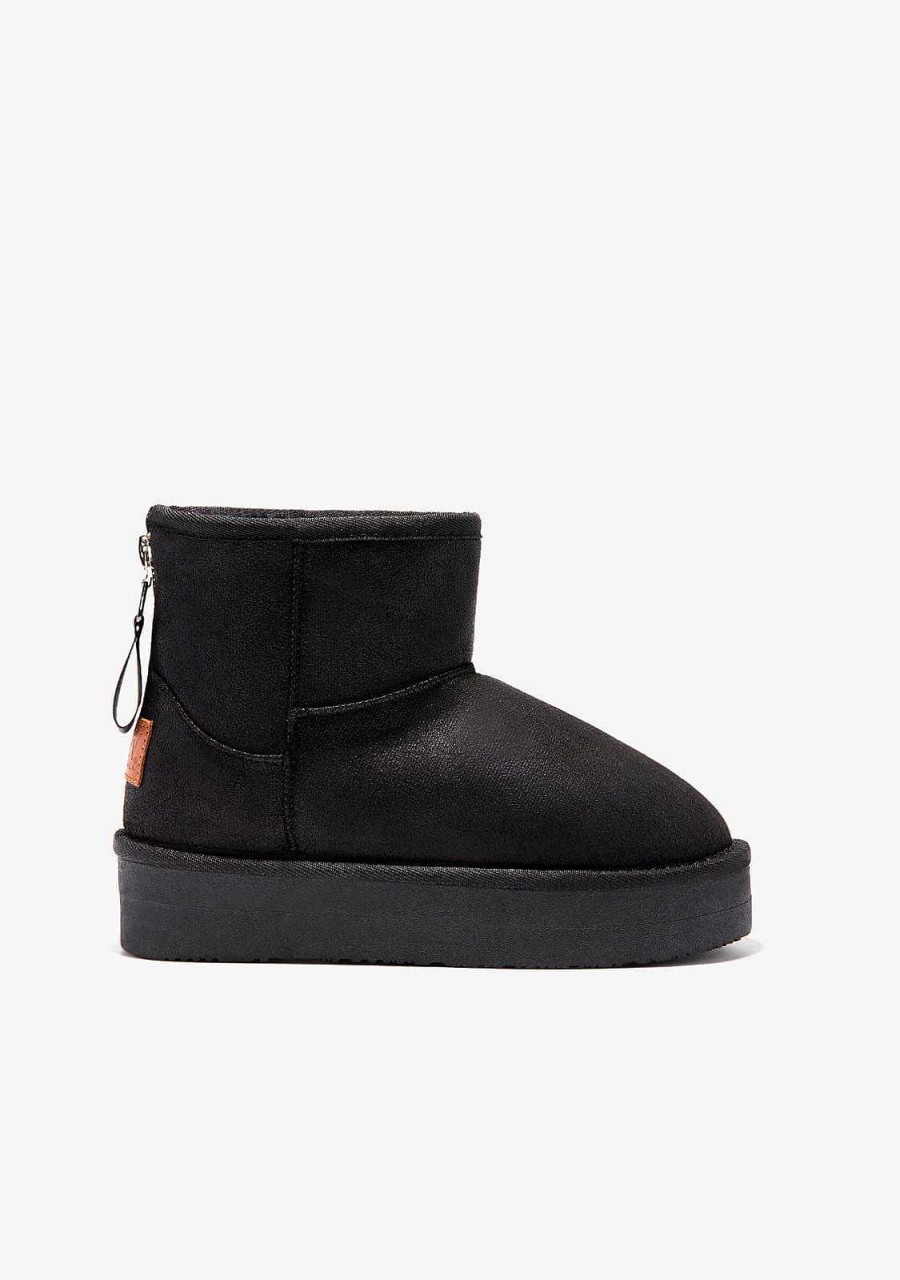 Clearance Botas Australianas Com Ziper Preto P&B Botas