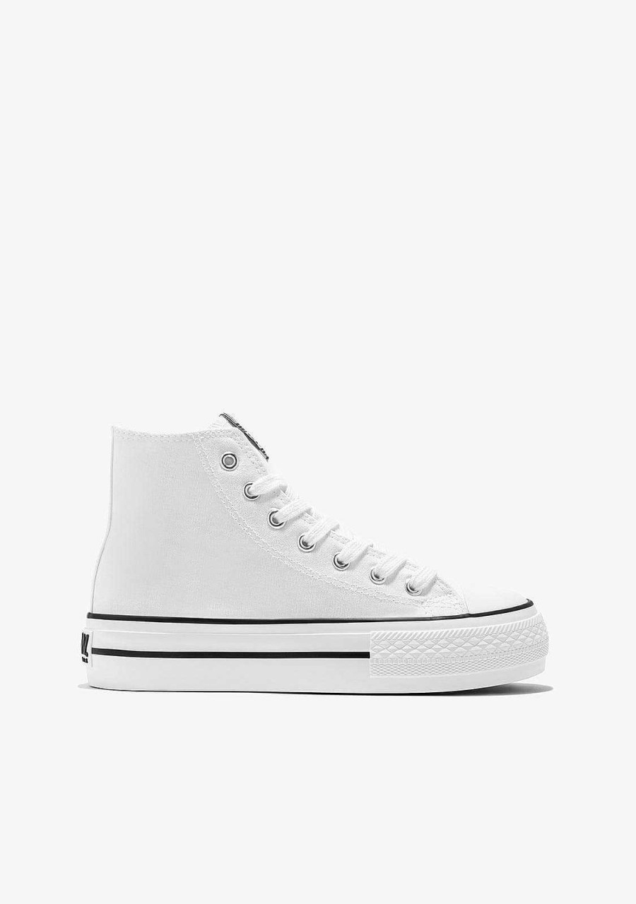 Best Tenis B&W White Hawai Solar Hi-Top Tenis Casuais