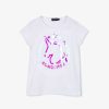 Clearance Camiseta Unicornio Branca Feminina Camisetas