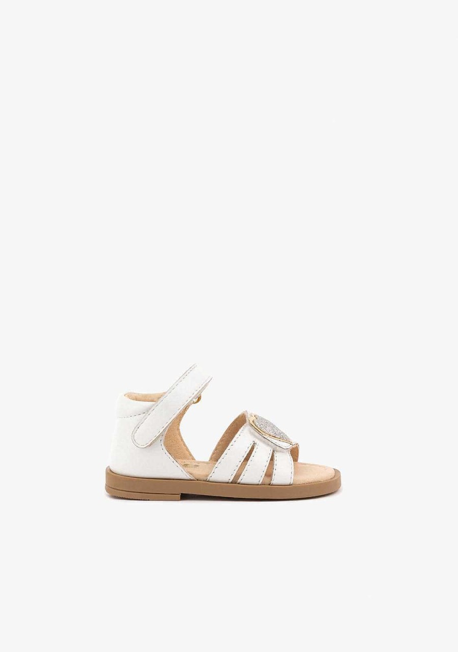 Best Sandalias Coracao Branco Para Bebe Napa Sandalias