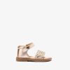 Hot Sandalias Bebe Dourado Bege Napa Sandalias