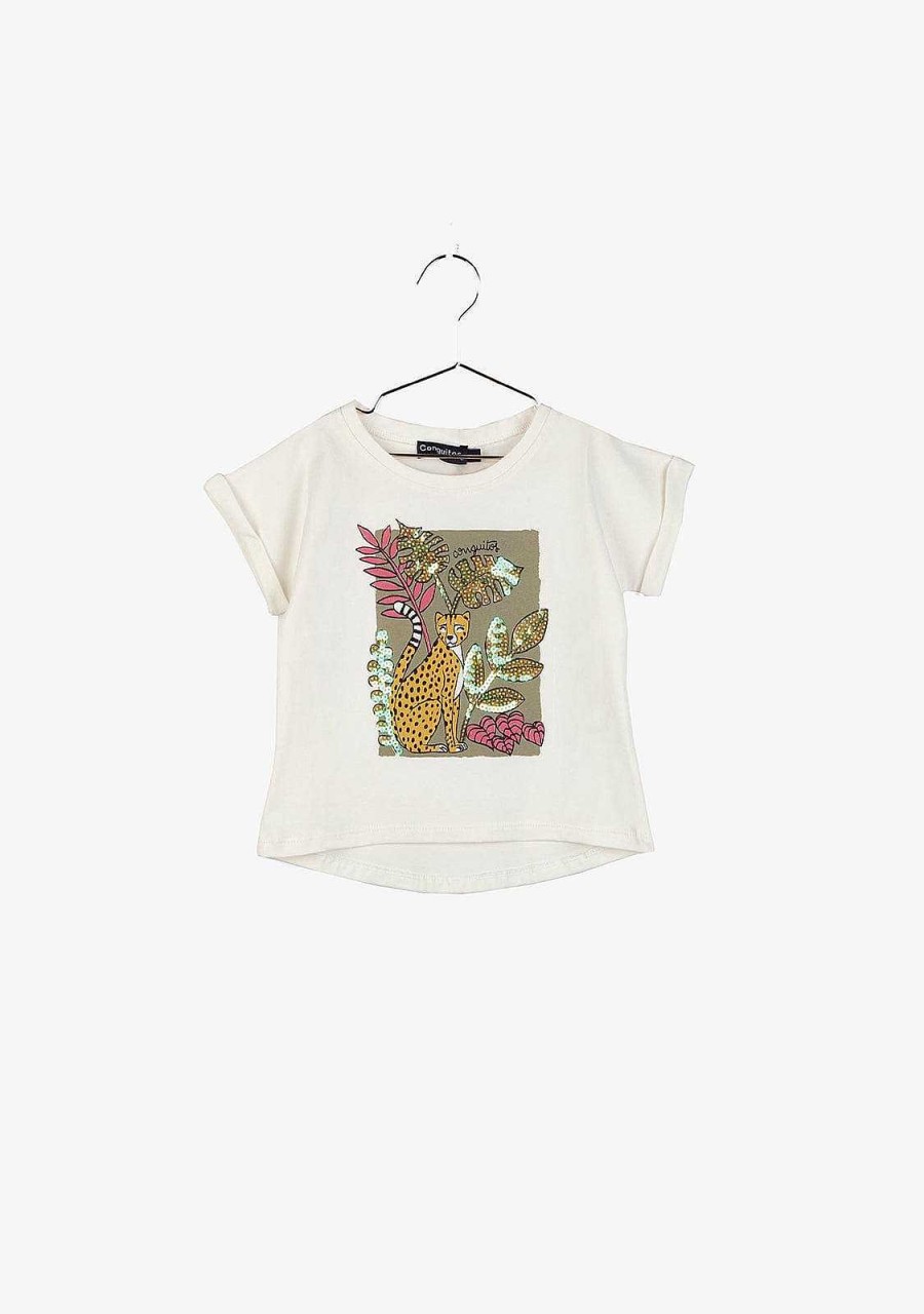 Best Camiseta Feminina Com Lantejoulas "Jungle" Camisetas