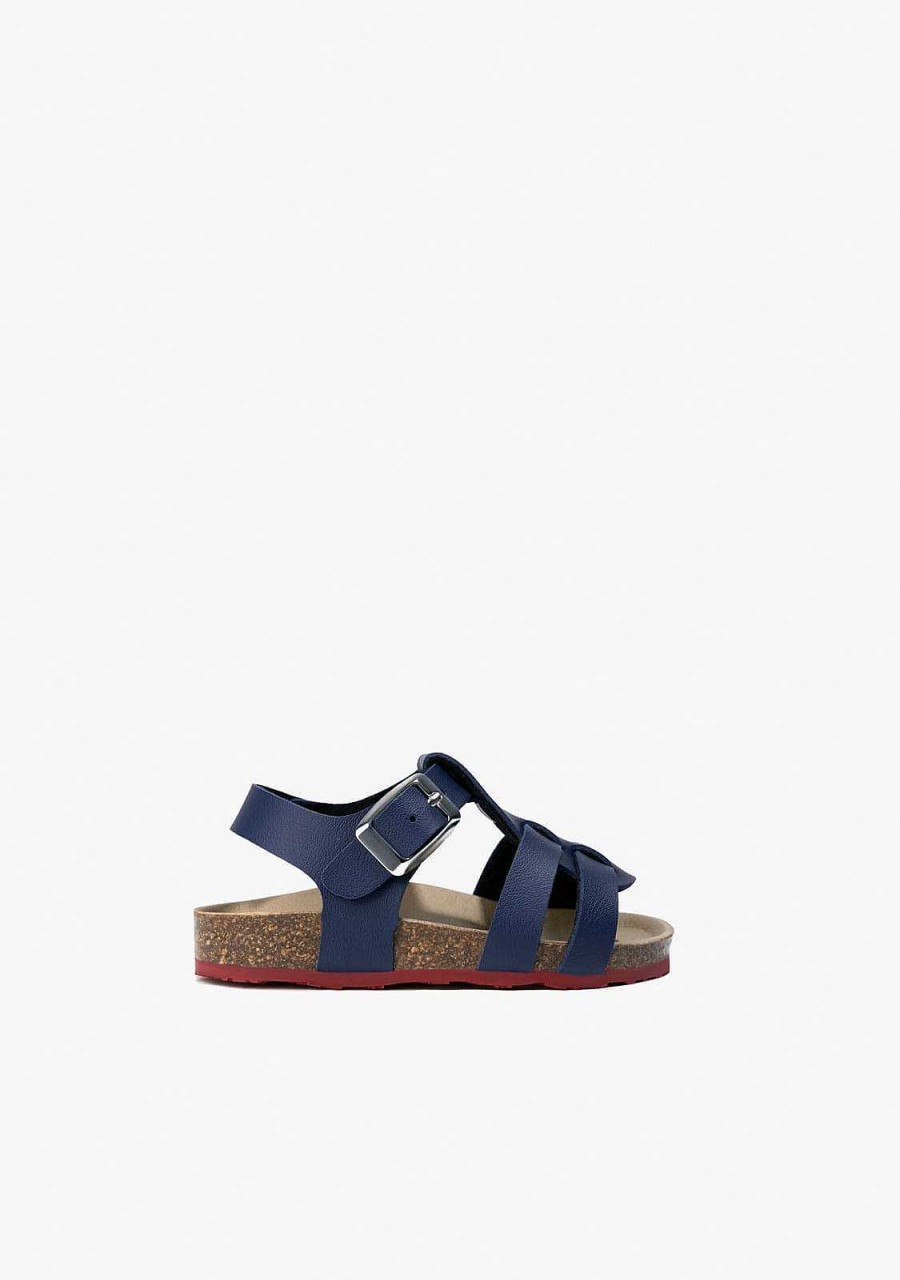 Clearance Sandalias Bio Fivela Azul Marinho Para Bebe Sapatos De Bebe