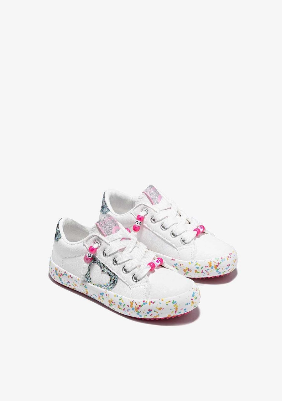 Online Tenis Confetti Glitter Branco Sapatos De Menina