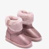 Online Botas Australianas De Pele De Strass Rosa Preto E Branco Botas