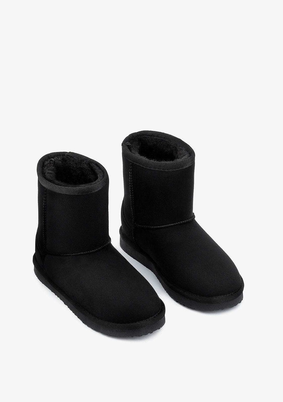 Best Botas Australianas Com Logotipo Preto Repelente De Agua Em Preto E Branco Botas