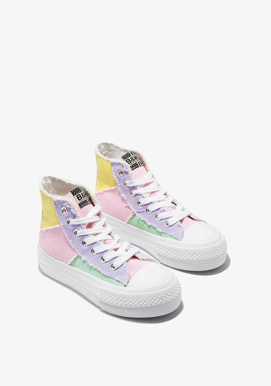 Wholesale Tenis Cano Alto Multi Patchwork Preto E Branco Tenis Casuais