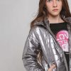 Hot Anorak De Metal Para Menina Roupas De Menina