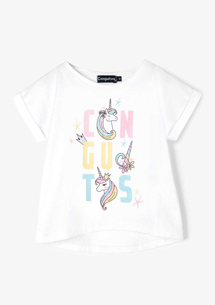 Hot Camiseta Conguitos Unicornio Roupas De Menina